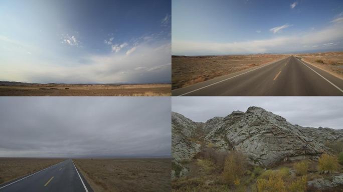 新疆国道G217沿路风景车拍