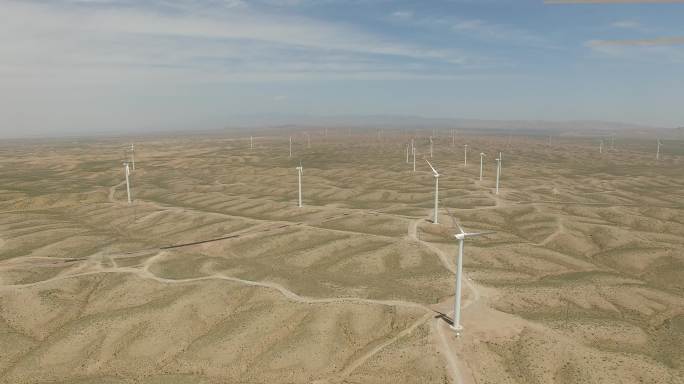 4K荒漠风力发电