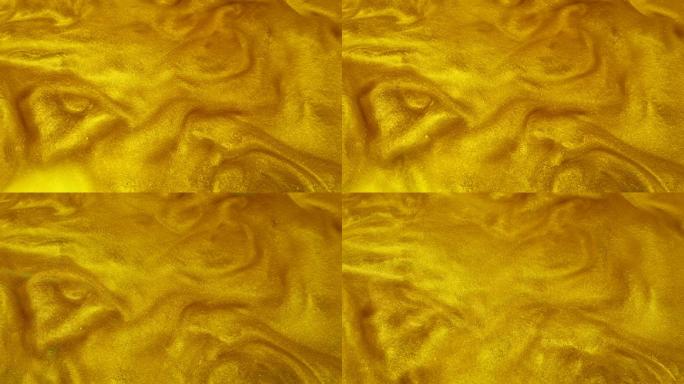 金色液体流动背景循环