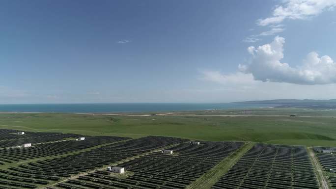 青海湖光伏太阳能板4K