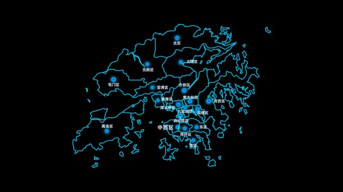 香港特别行政区地图区域辐射城市通道