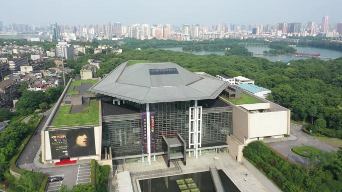 湖南省博物馆航拍空镜头