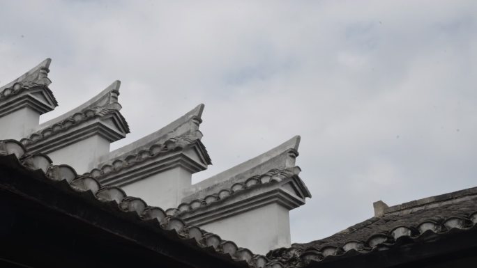 房檐庭院延时中式传统建筑C019