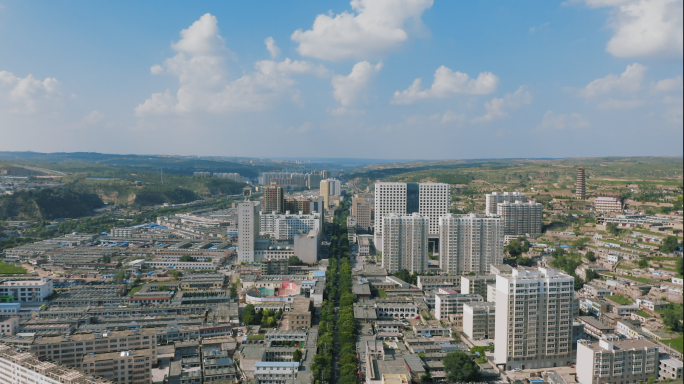 【4K】榆林横山区大景航拍