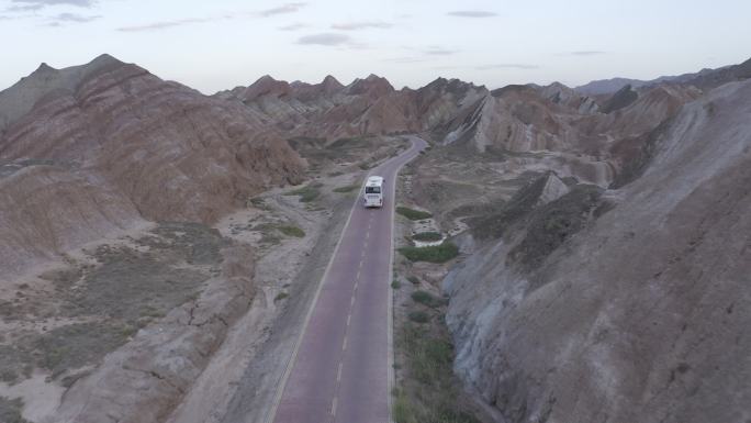 4K-HLG原素材-张掖丹霞地质公园道路