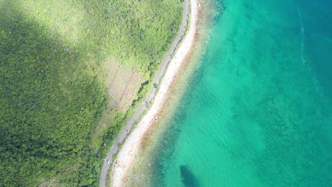 4K航拍深圳海岸线大鹏半岛杨梅坑