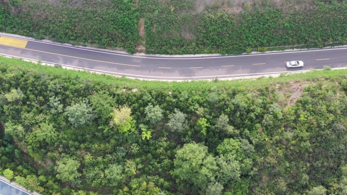 山西太原天龙山盘山公路航拍