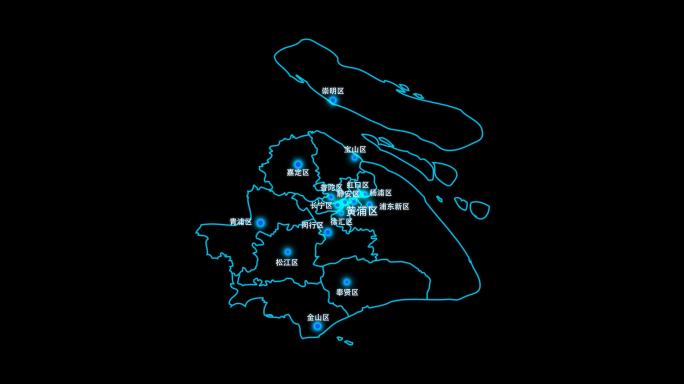 上海市地图区域辐射城市通道视频