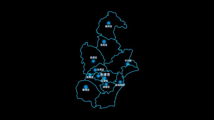 天津市地图区域辐射城市通道视频