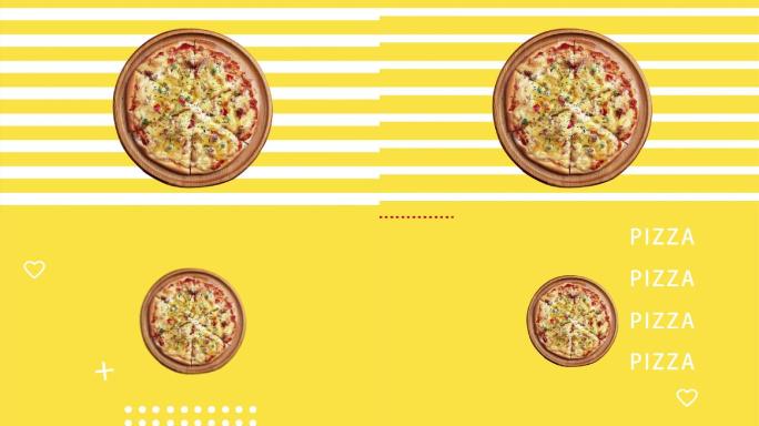 披萨美食片头栏目包装AE模板