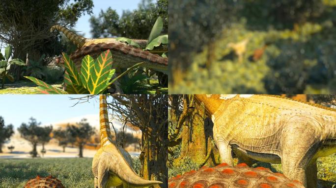 写实恐龙时代恐龙植物三维动画