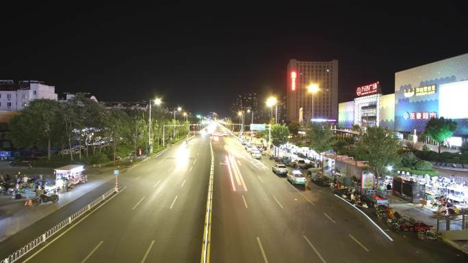 滨州万达道路定点延时4k夜景