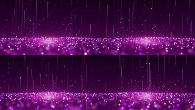 4K紫色唯美旋转粒子背景循环