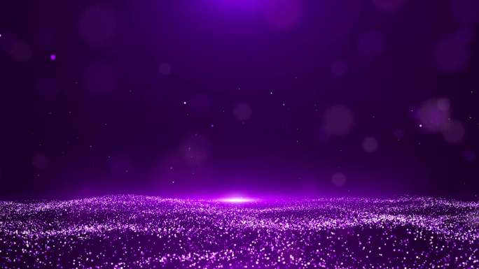 4K紫色空间粒子波浪背景循环