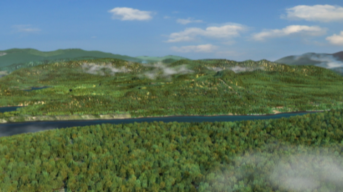 原创三维动画地球河流生态环境视频