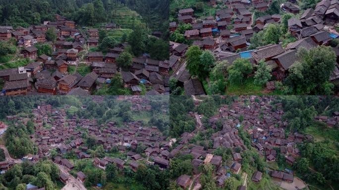 4K航拍贵州原生态苗族村寨2