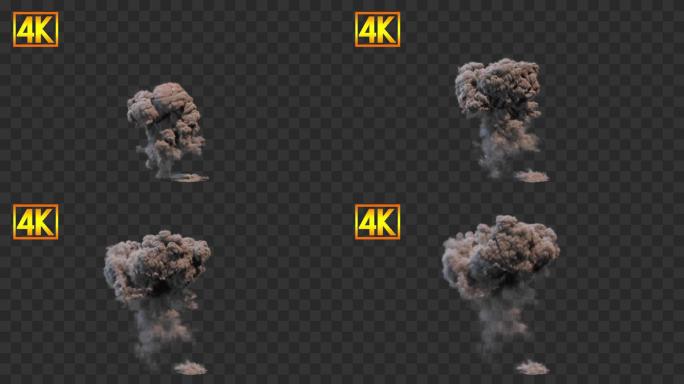 4K爆炸蘑菇云-带通道