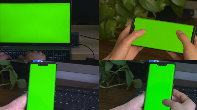4K操作手机绿屏抠像笔记本电脑