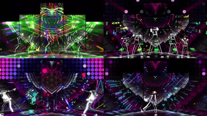 《火花》抖音舞曲动感舞台背景