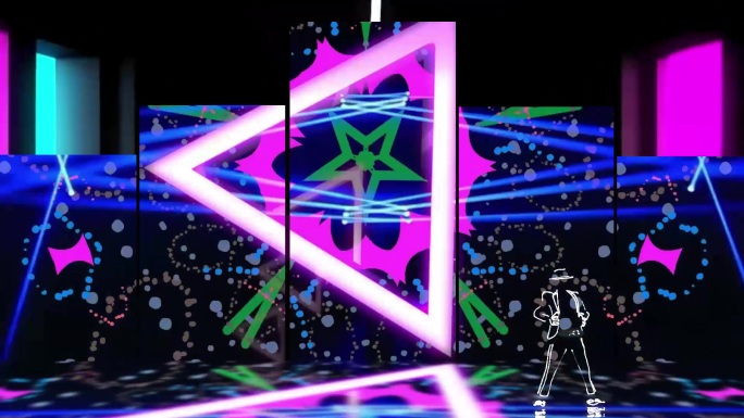 张艺兴《羊》抖音舞曲动感舞台背景