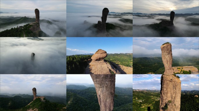 4K航拍-磬锤峰|延时|云海|近景