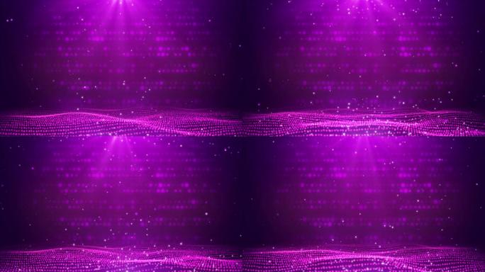 4K紫色粒子空间背景循环
