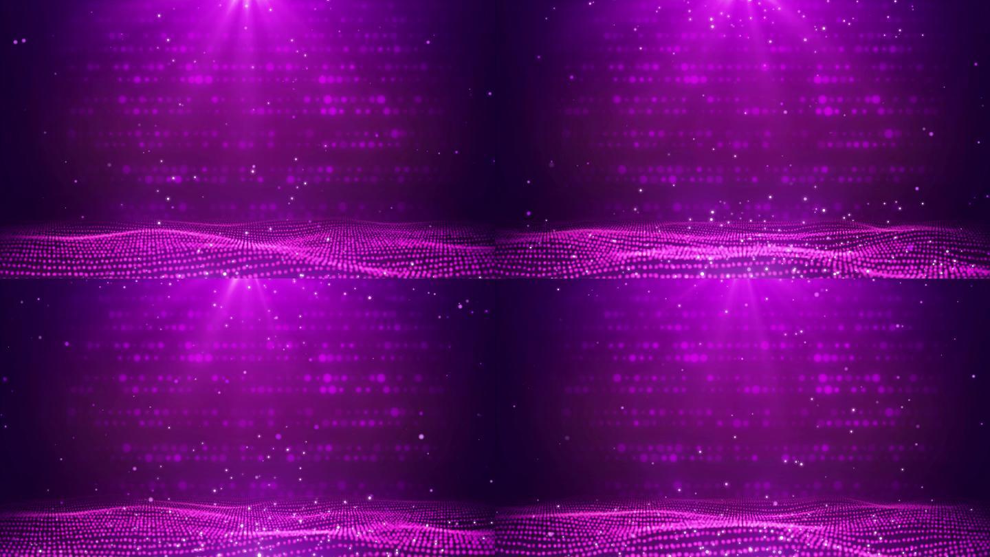 4K紫色粒子空间背景循环