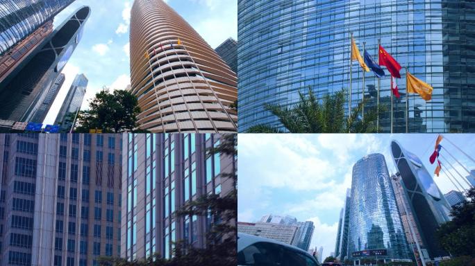 广州珠江新城CBD城市建筑高楼大厦4k