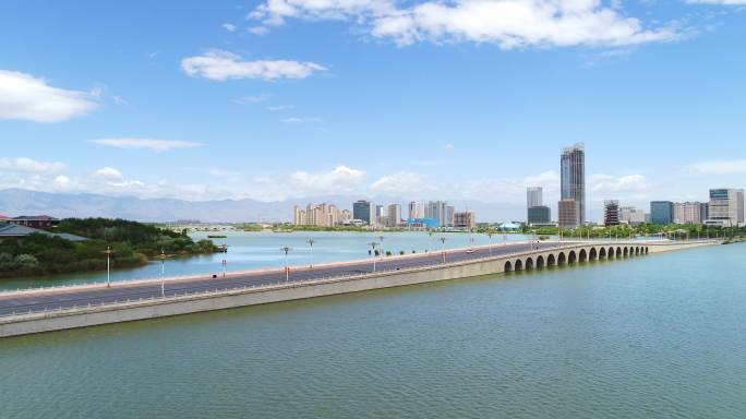 银川金水桥阅海大景