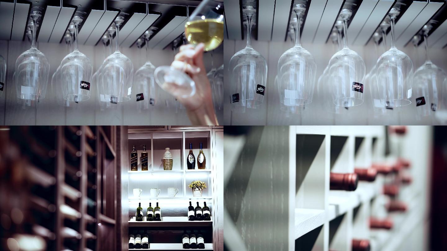 酒柜喝酒红酒香槟白葡萄酒玻璃杯品酒