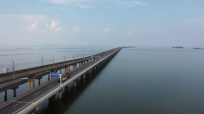 南京石臼湖大桥航拍