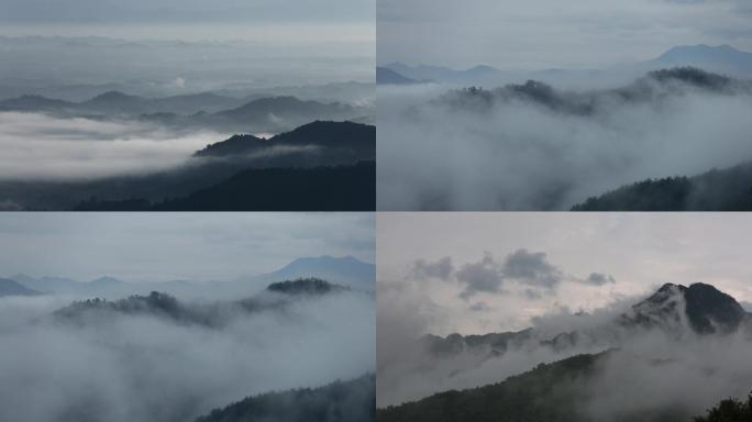 自然风景-山峦云雾-水墨画-高清素材