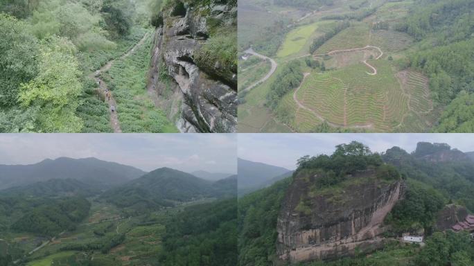 4K航拍武夷山风光和茶山