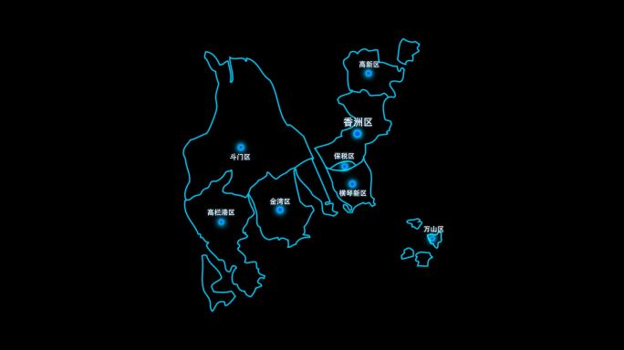 珠海市地图区域辐射城市通道视频