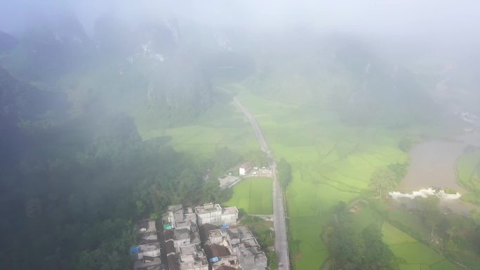 广西靖西喀斯特地貌村庄美丽乡村2