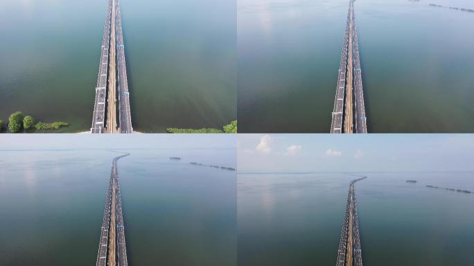 南京石臼湖大桥航拍