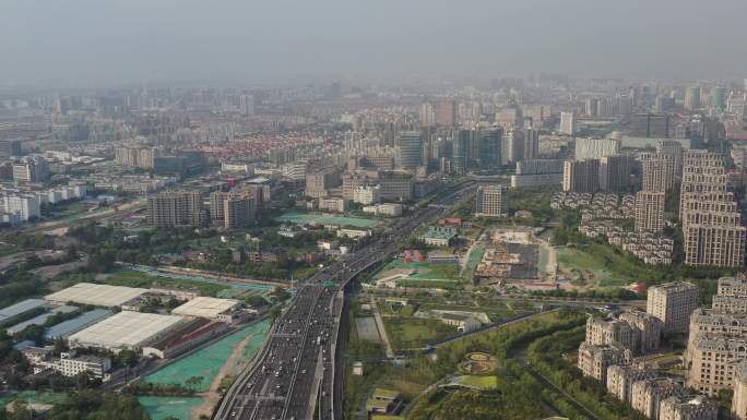 4K原素材-上海中环线及北横通道立交