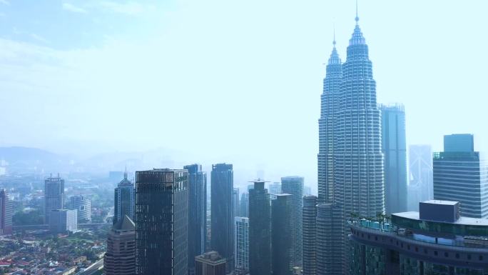 马来西亚吉隆坡城市高楼双子塔