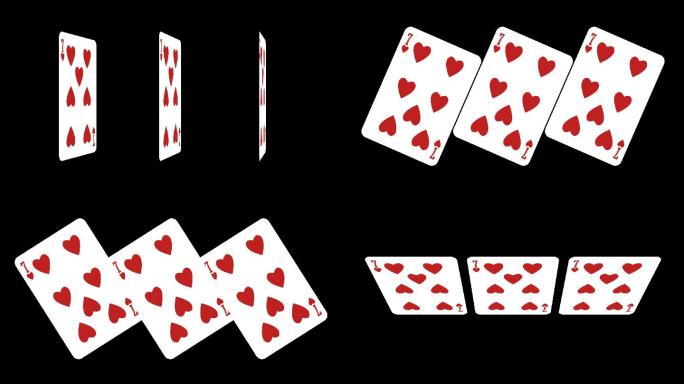 扑克gogo秀分屏素材红心7（透明背景）