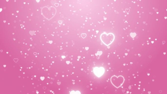 粉色LED动背发光粒子爱心型下降-4