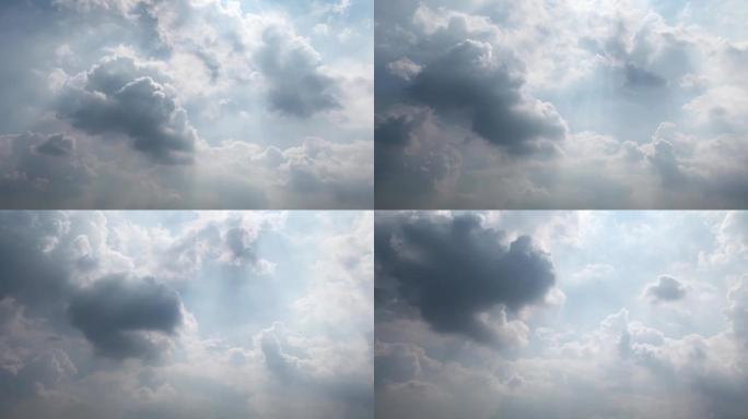 【HD天空】白天阳光照射穿透云层浮光掠影