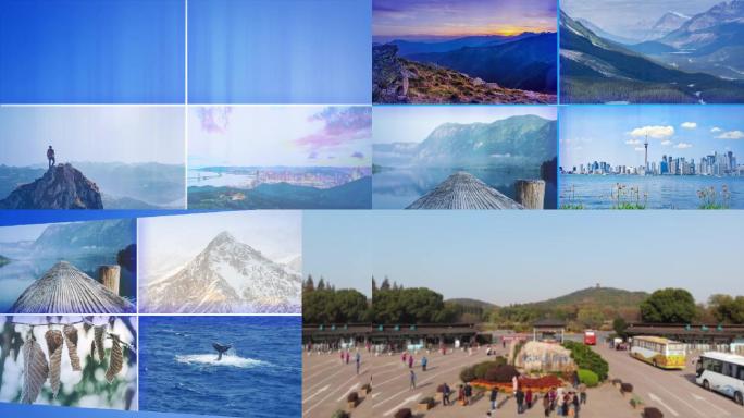 企业展示分屏图片影像效果AE模版