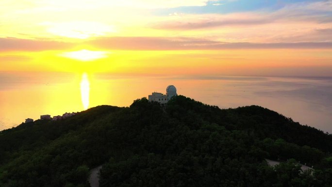 威海山东大学玛伽山天文台风光航拍