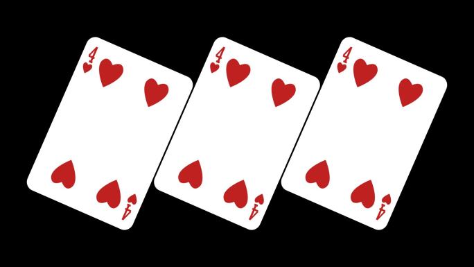 扑克gogo分屏素材红心4（透明背景）