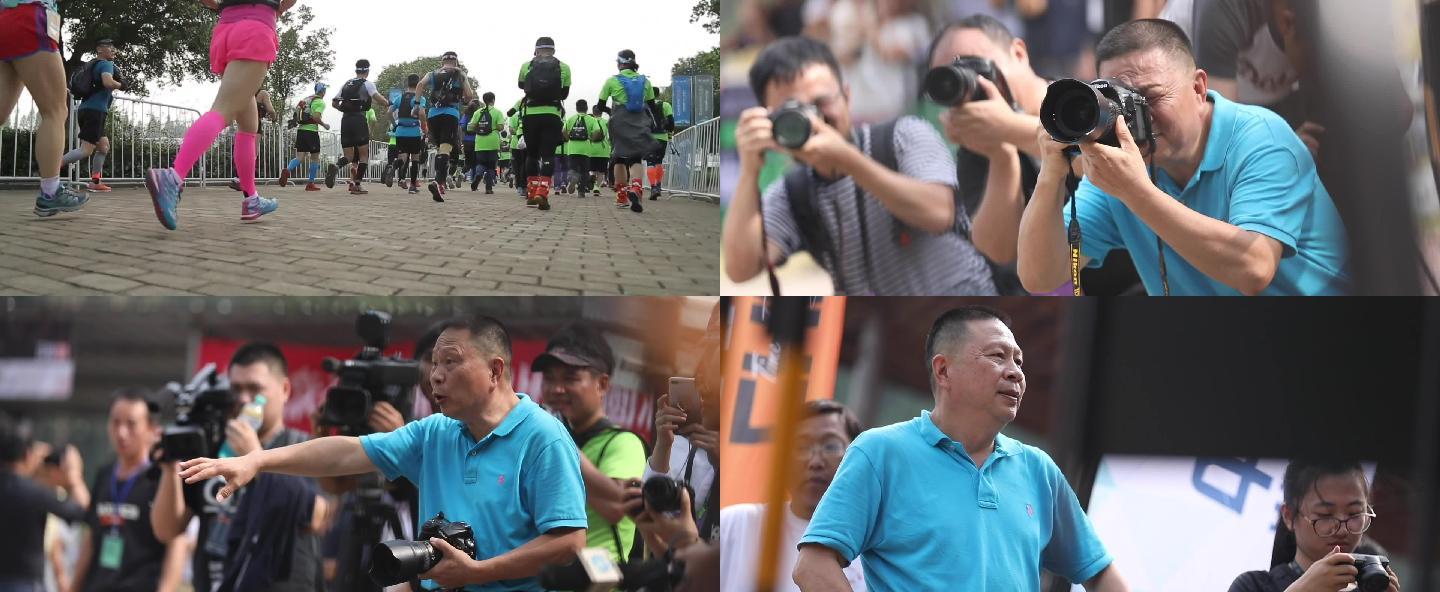 马拉松奔跑记者拍照