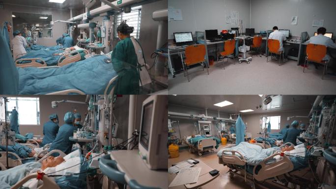 4K重症监护室医生护士工作空镜