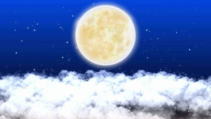 中秋晚会背景月亮明月月色led视频