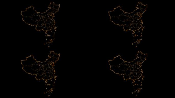4K中国粒子地图【循环带通道】