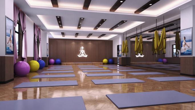 三维漫游健身中心瑜珈室台球室酒店高档小区