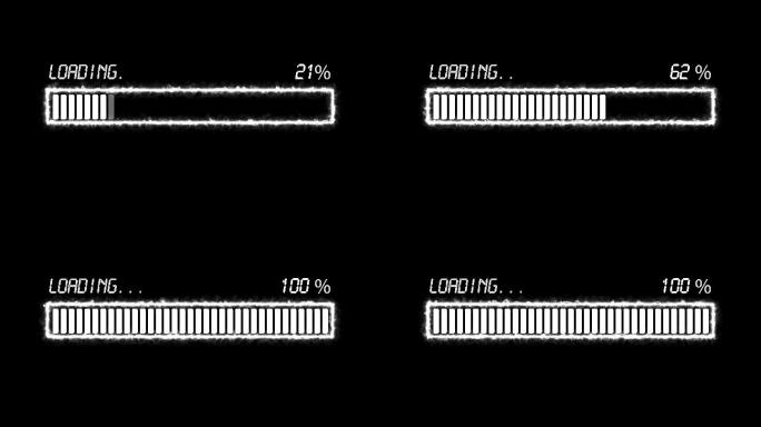 4K白色火焰光电方框进度条加载通道视频2